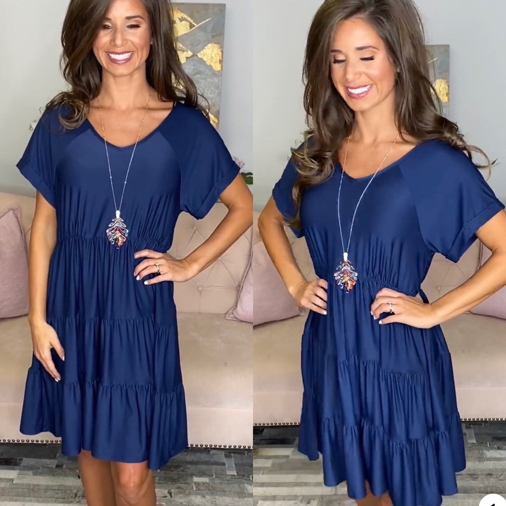 V-Neck Tiered Babydoll Dress -no longer available